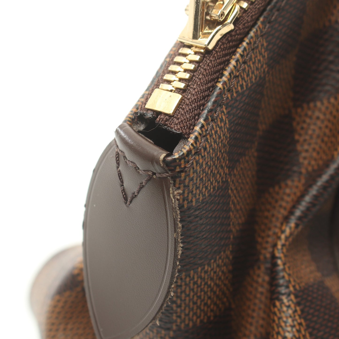 ヴェローナPM ダミエエベヌ ショルダーバッグ PVC レザー ブラウン ルイヴィトン バッグ LOUIS VUITTON