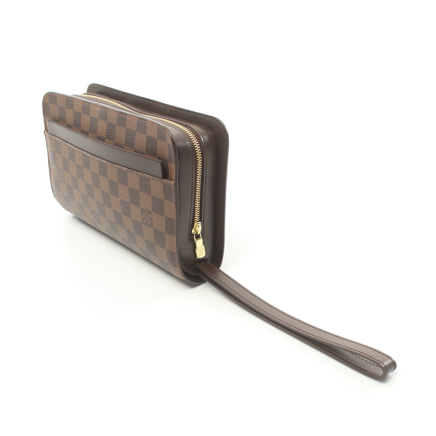 サンルイ ダミエエベヌ クラッチバッグ セカンドバッグ PVC レザー ブラウン ルイヴィトン バッグ LOUIS VUITTON