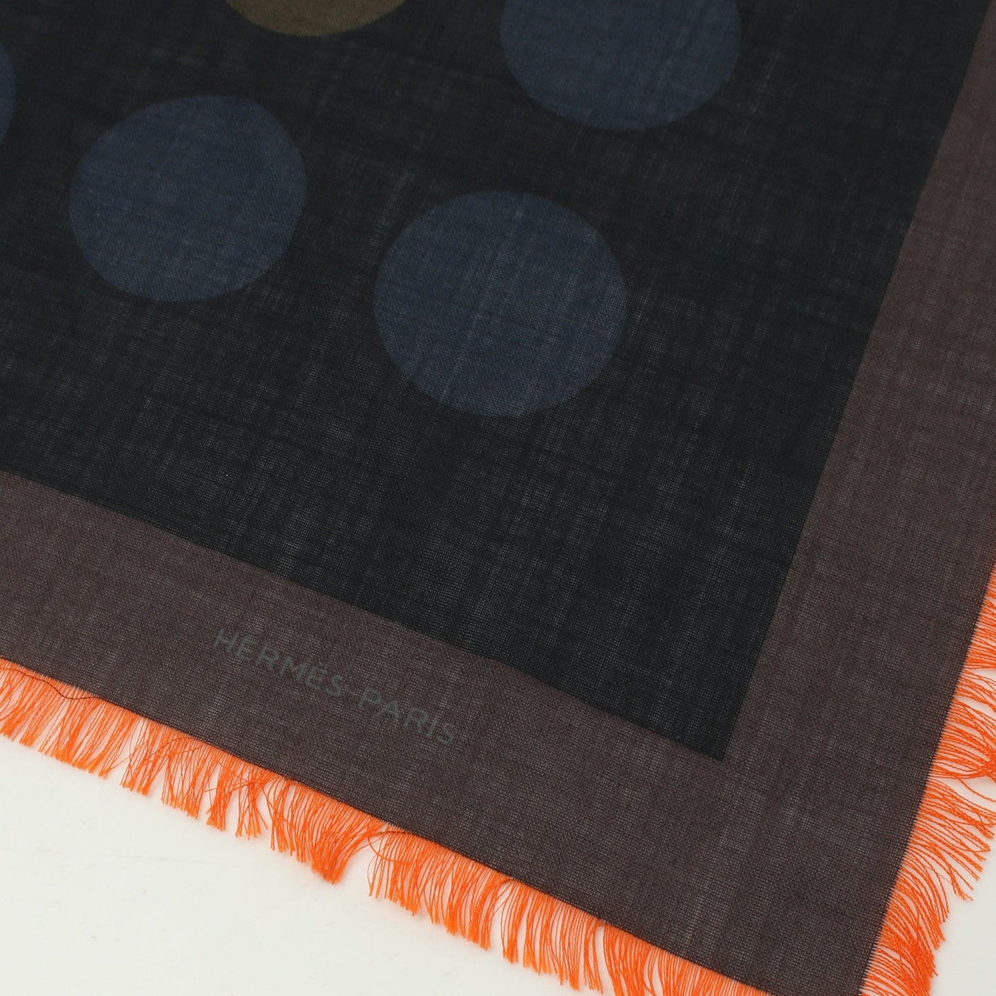 大判 スカーフ ストール ドット ウール シルク ブラック マルチカラー エルメス 財布・小物 HERMES