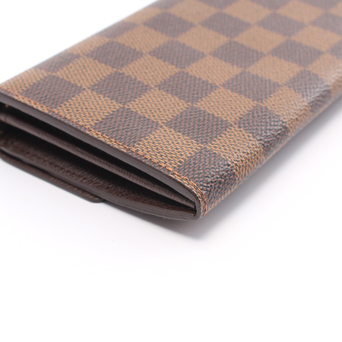 ポルトフォイユ サラ ダミエエベヌ 二つ折り長財布 PVC レザー ブラウン ルイヴィトン 財布・小物 LOUIS VUITTON