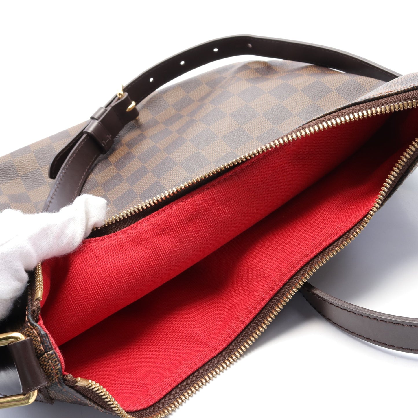 ブルームズベリPM ダミエエベヌ ショルダーバッグ PVC レザー ブラウン ルイヴィトン バッグ LOUIS VUITTON