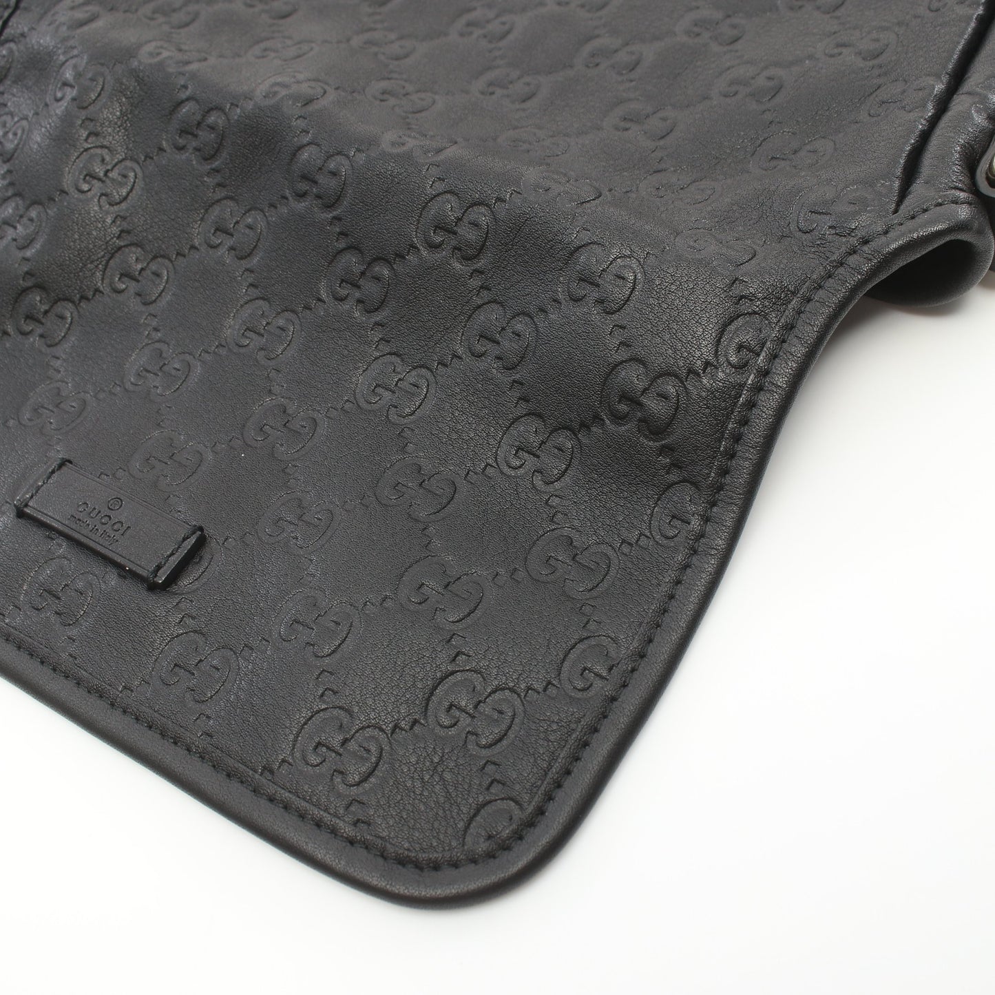 グッチシマ ショルダーバッグ レザー ブラック グッチ バッグ GUCCI