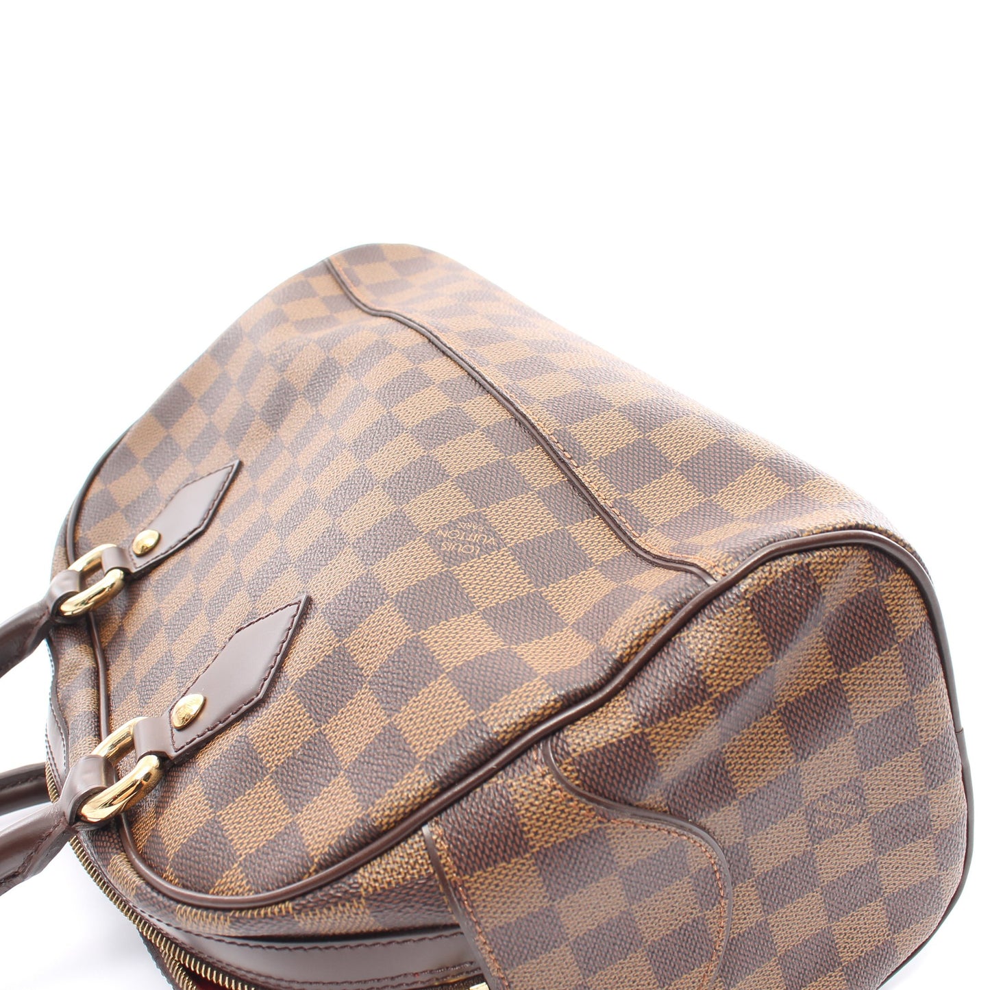 ドゥオモ ダミエエベヌ ハンドバッグ PVC レザー ブラウン ルイヴィトン バッグ LOUIS VUITTON