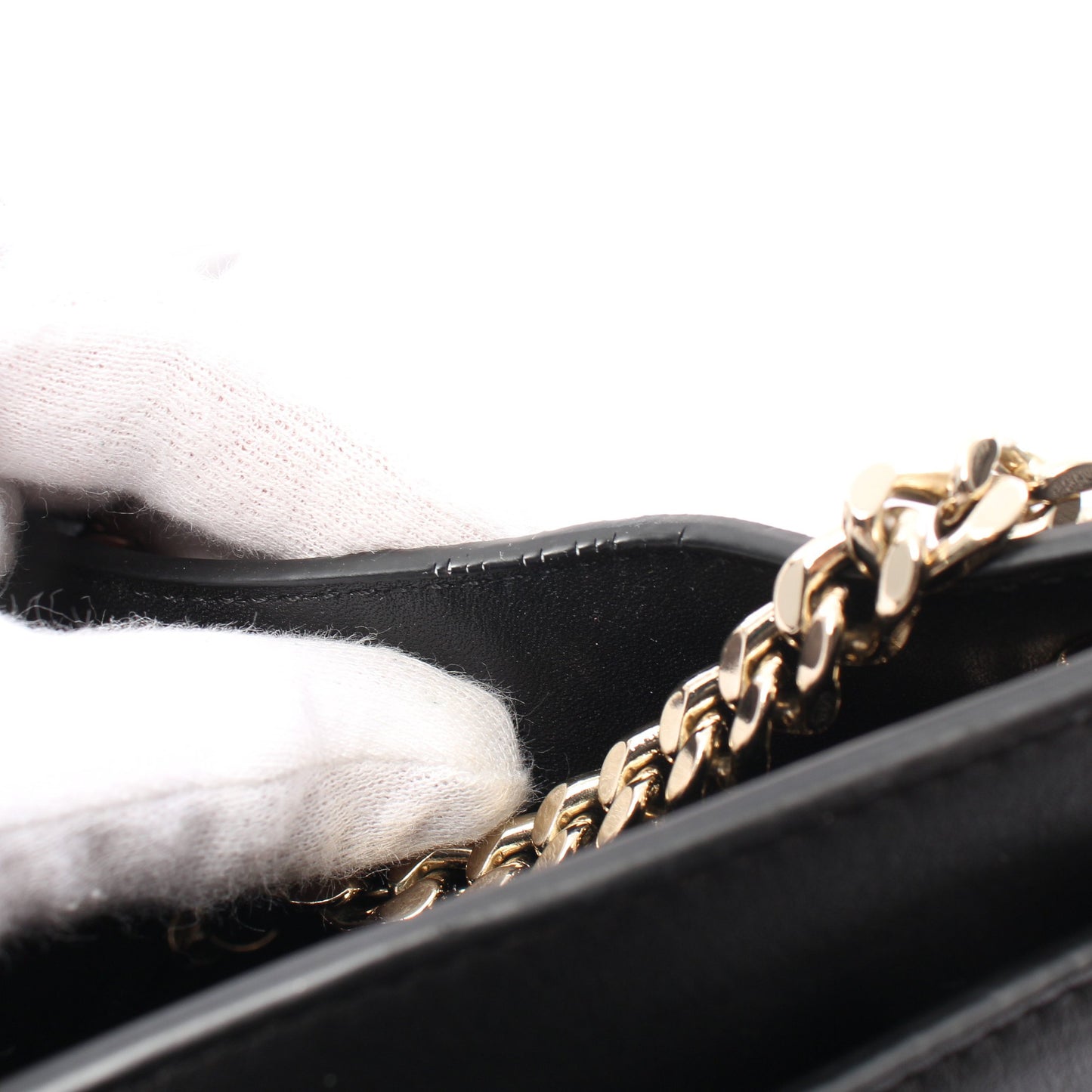 チェーンショルダーバッグ レザー ブラック ロゴ型押し コーチ バッグ COACH