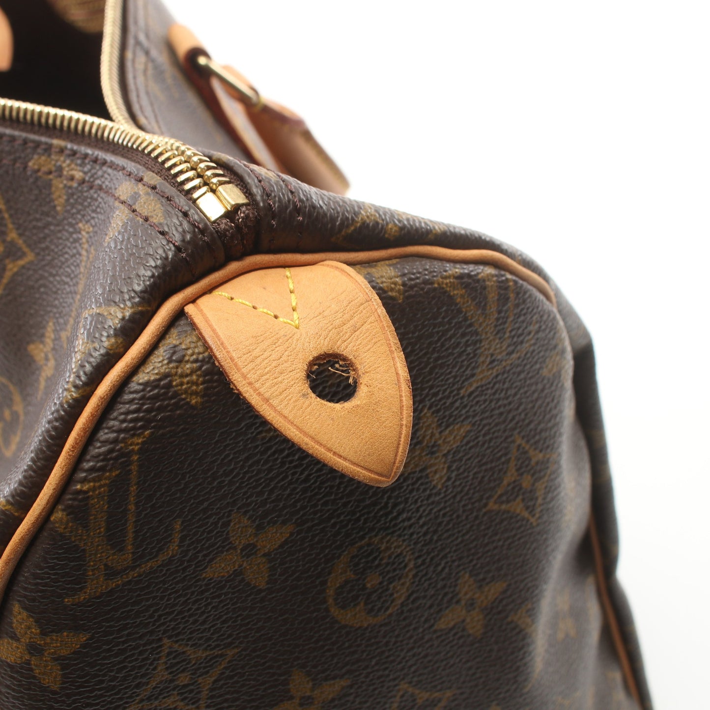 スピーディ40 モノグラム ハンドバッグ PVC レザー ブラウン ルイヴィトン バッグ LOUIS VUITTON