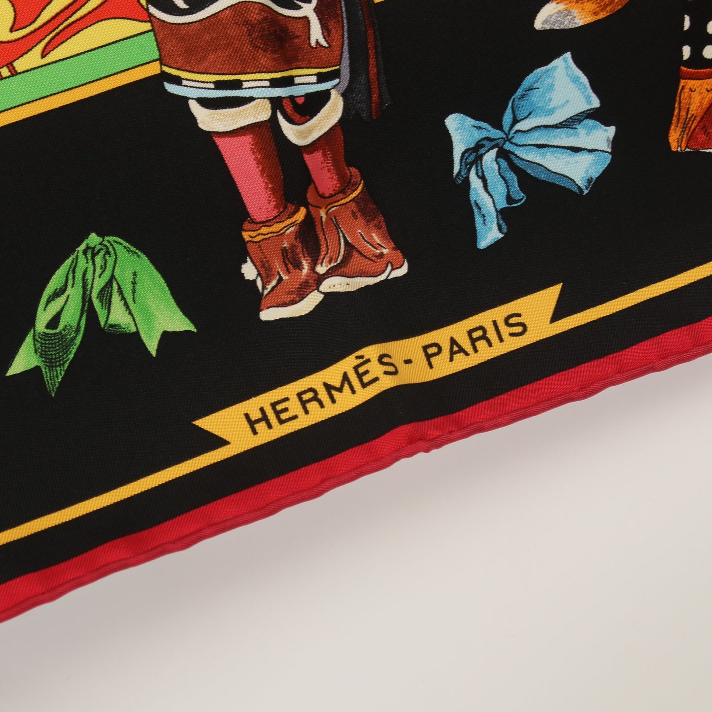 カレ90 Kachinas スカーフ シルク ブラック マルチカラー エルメス 財布・小物 HERMES