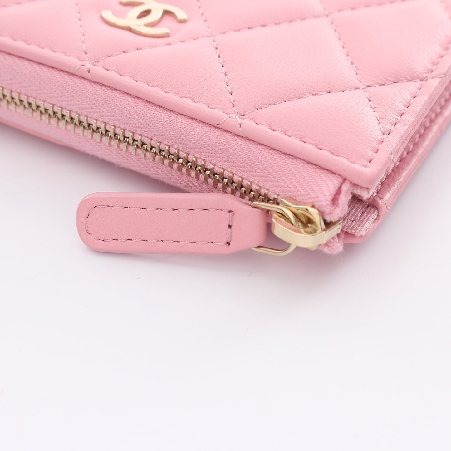 マトラッセ コインケース ラムスキン ライトピンク ゴールド金具 キーリング付き シャネル 財布・小物 CHANEL