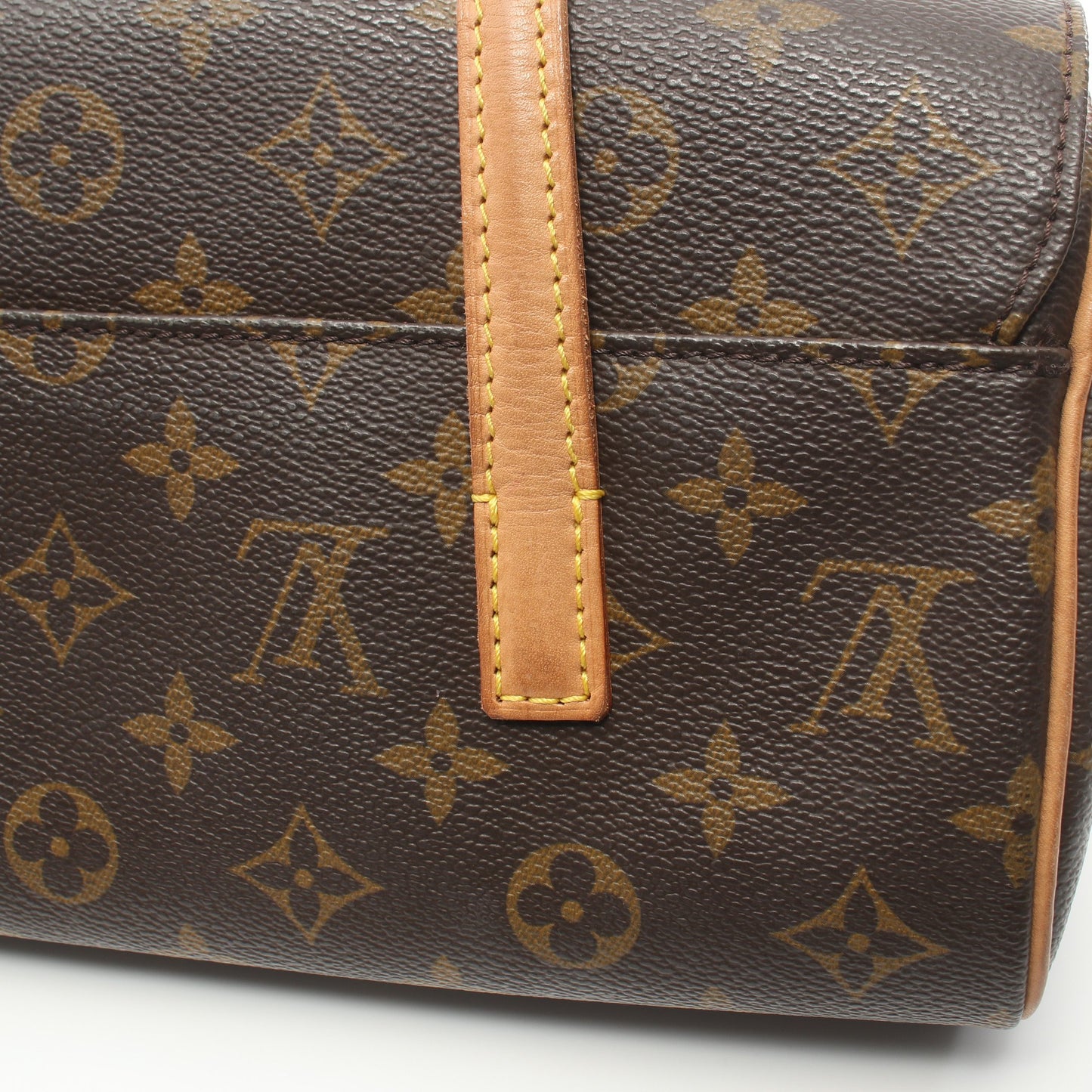 ソナチネ モノグラム ハンドバッグ PVC レザー ブラウン ルイヴィトン バッグ LOUIS VUITTON