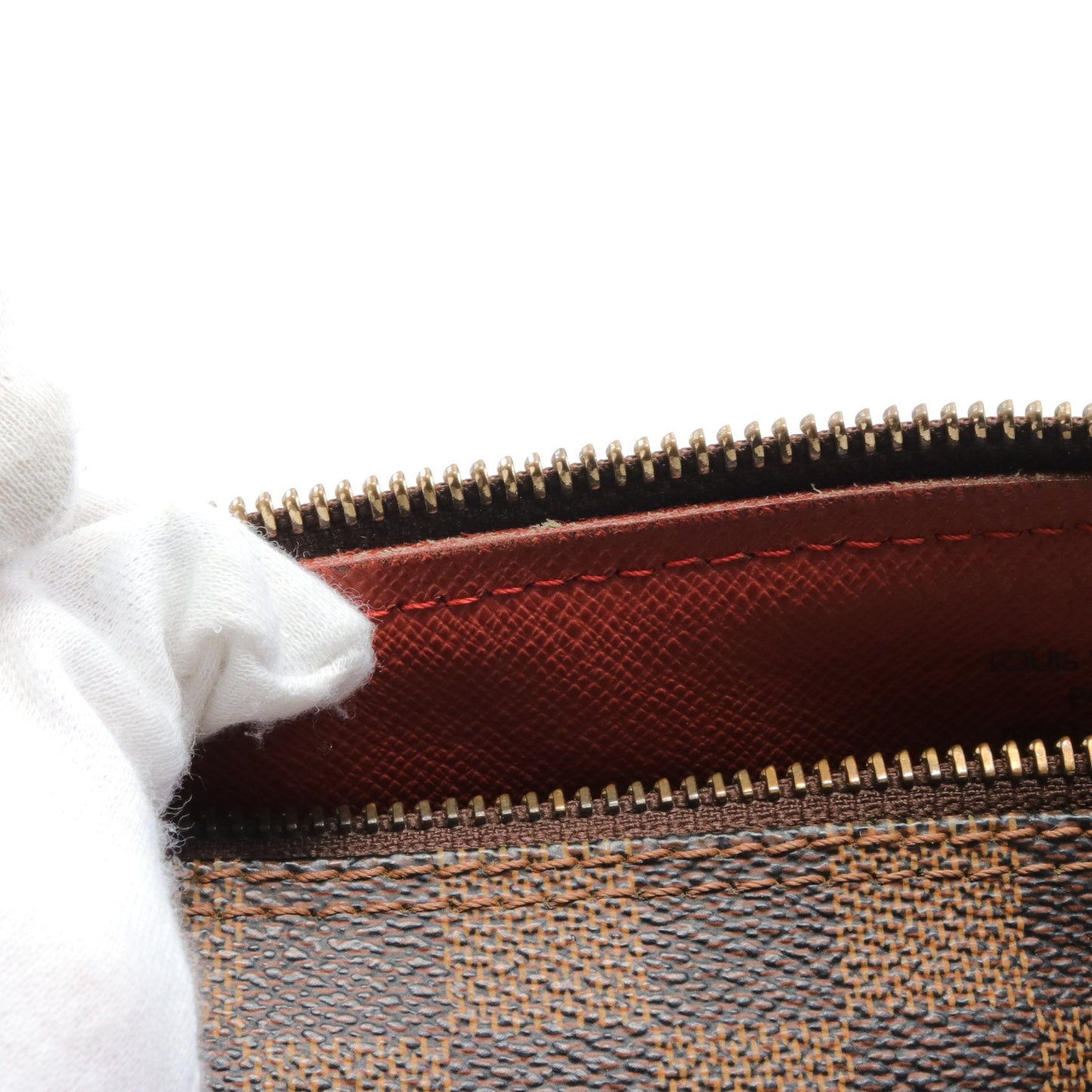 パピヨン26 ダミエエベヌ ハンドバッグ PVC レザー ブラウン ルイヴィトン バッグ LOUIS VUITTON