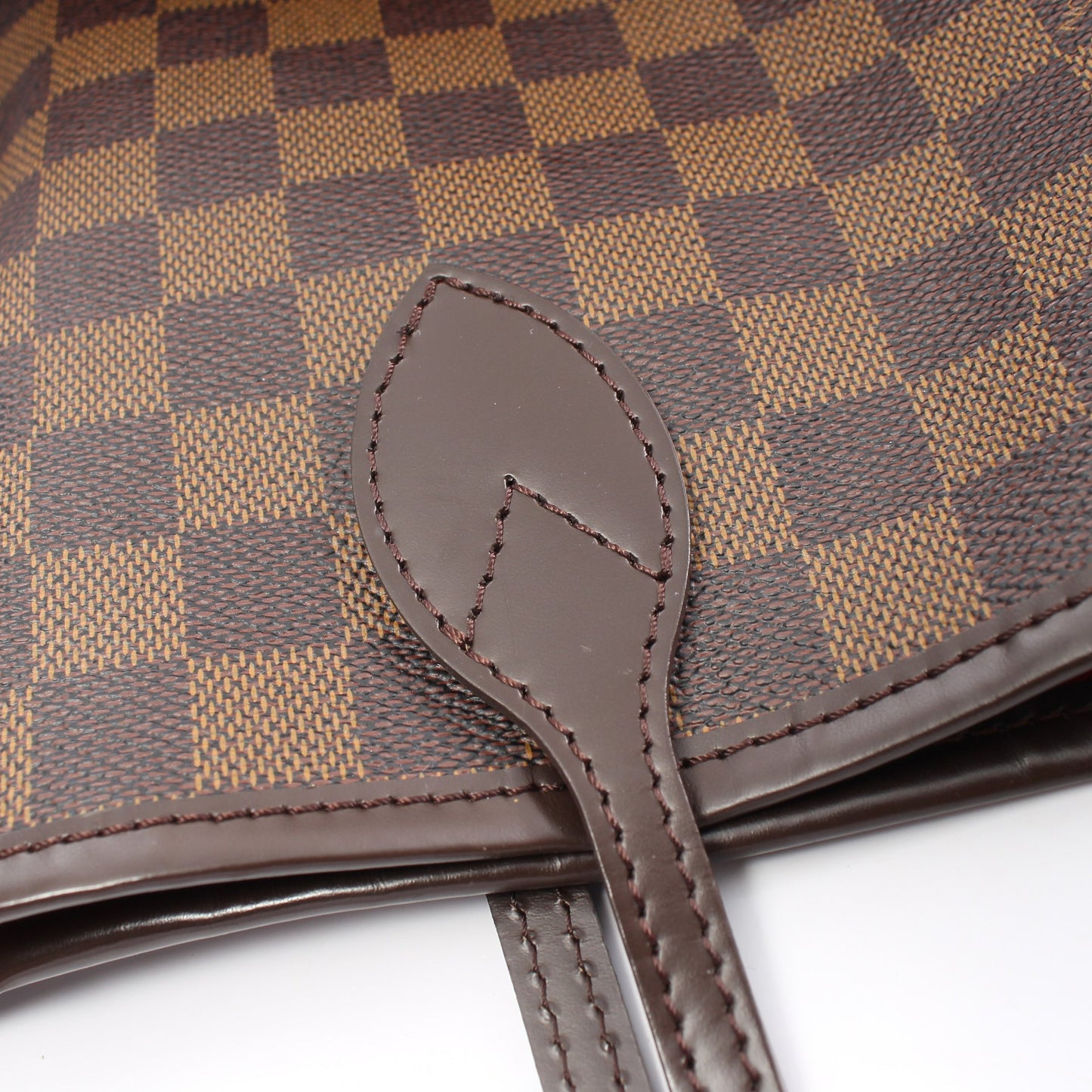 ネヴァーフルMM ダミエエベヌ ショルダーバッグ トートバッグ PVC レザー ブラウン ルイヴィトン バッグ LOUIS VUITTON
