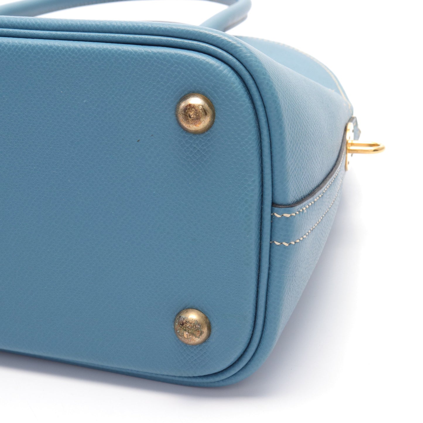 ボリード31 ブルージーン ハンドバッグ クシュベル ライトブルー ゴールド金具 2WAY □C刻印 エルメス バッグ HERMES