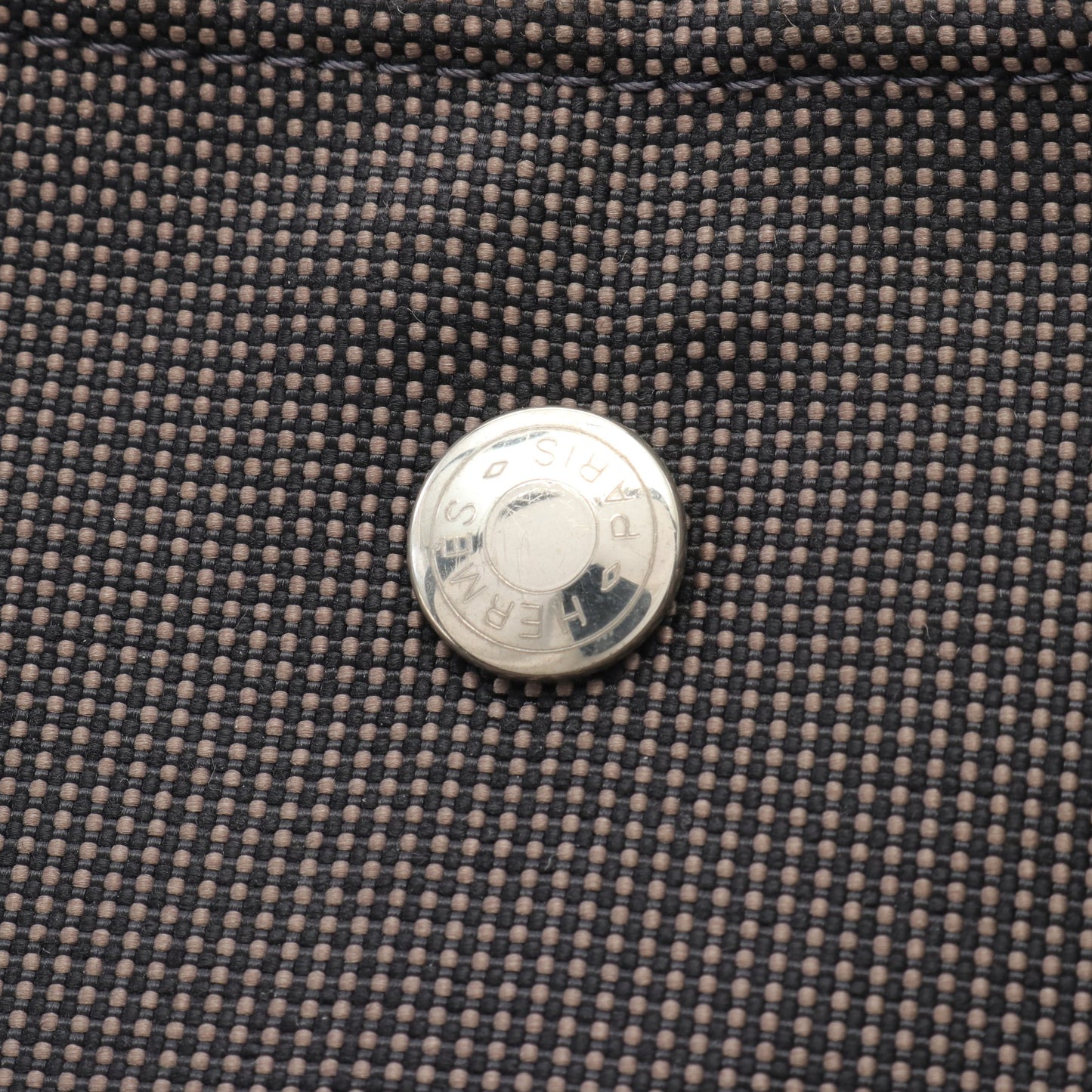 エールライン バサスPM ショルダーバッグ ナイロンキャンバス ダークグレー シルバー金具 エルメス バッグ HERMES
