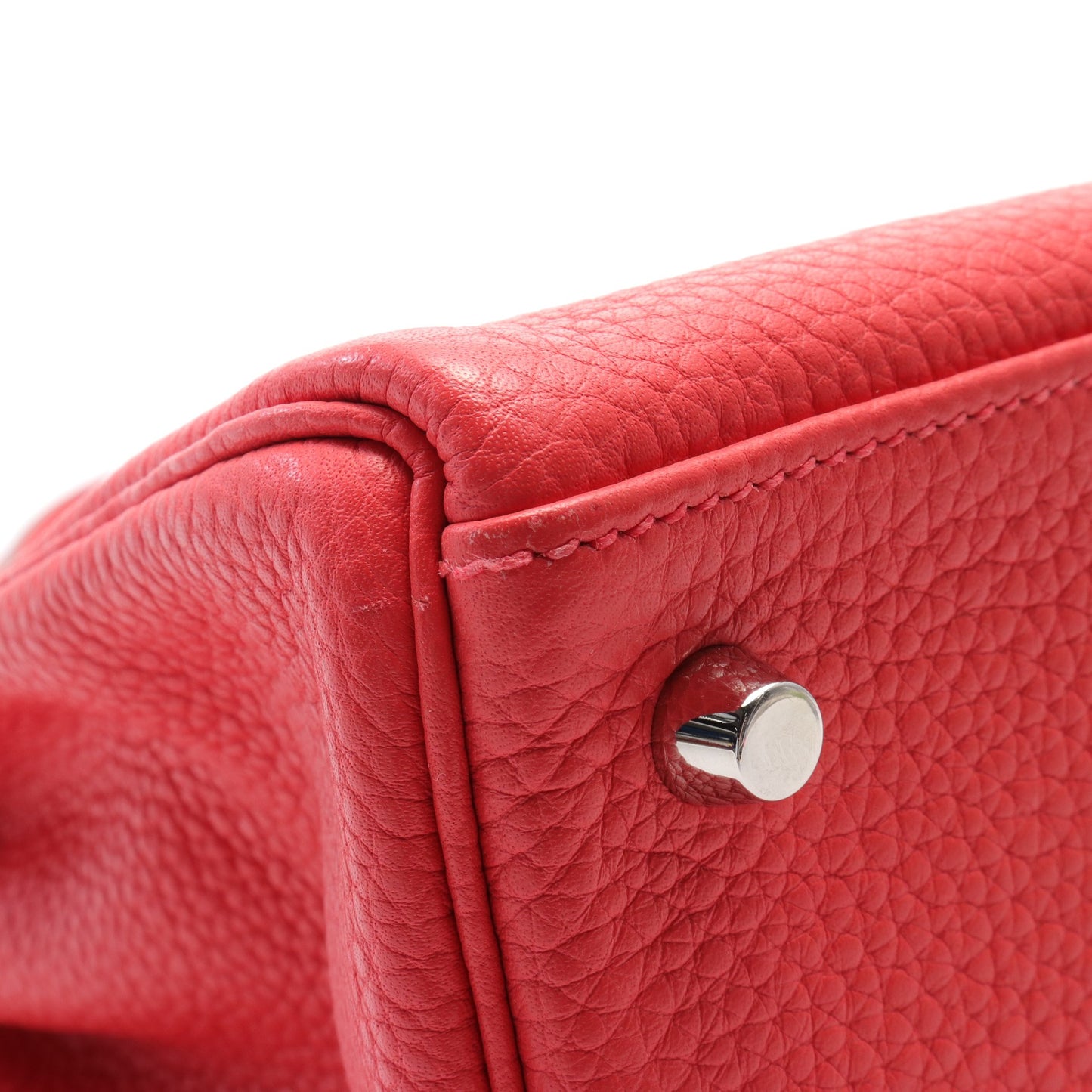 ケリー32 ルージュピヴォワンヌ ハンドバッグ トリヨンクレマンス ピンク シルバー金具 2WAY R刻印 エルメス バッグ HERMES