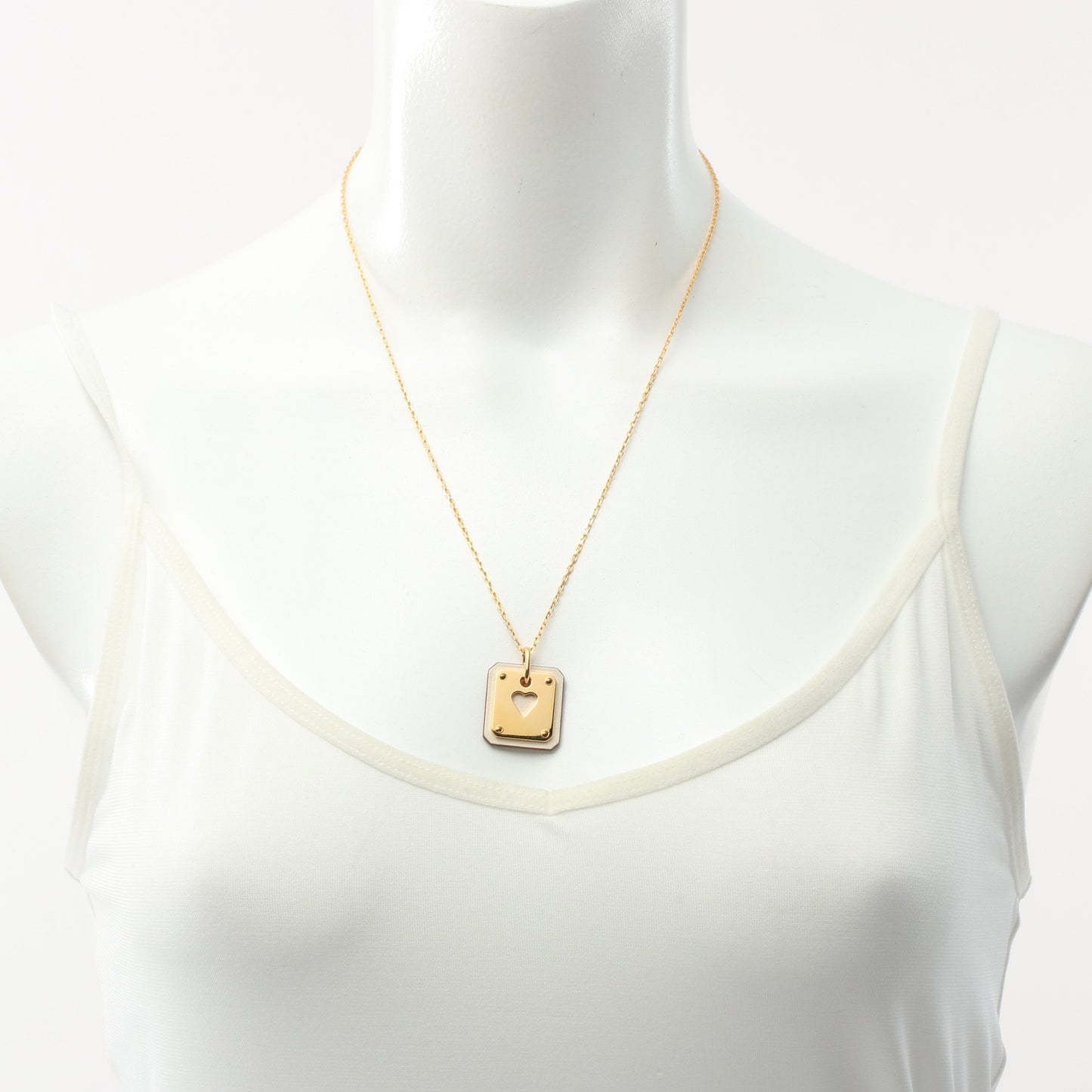 アスドゥクール PM ネックレス GP ヴォースイフト ゴールド オフホワイト エルメス アクセサリー HERMES