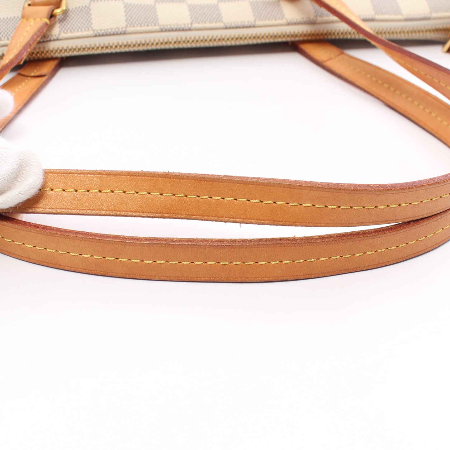 イエナPM ダミエアズール ショルダーバッグ トートバッグ PVC レザー ホワイト ルイヴィトン バッグ LOUIS VUITTON