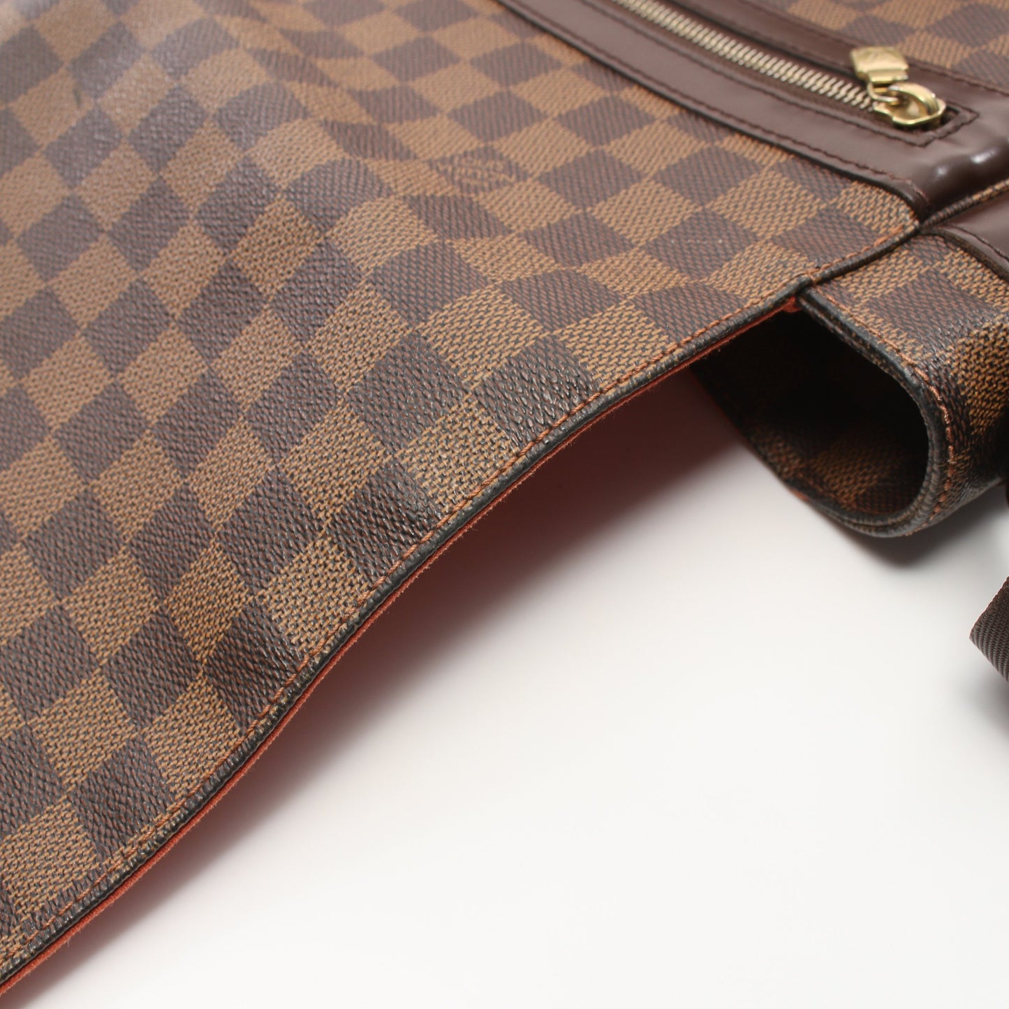 バスティーユ ダミエエベヌ ショルダーバッグ PVC レザー ブラウン ルイヴィトン バッグ LOUIS VUITTON