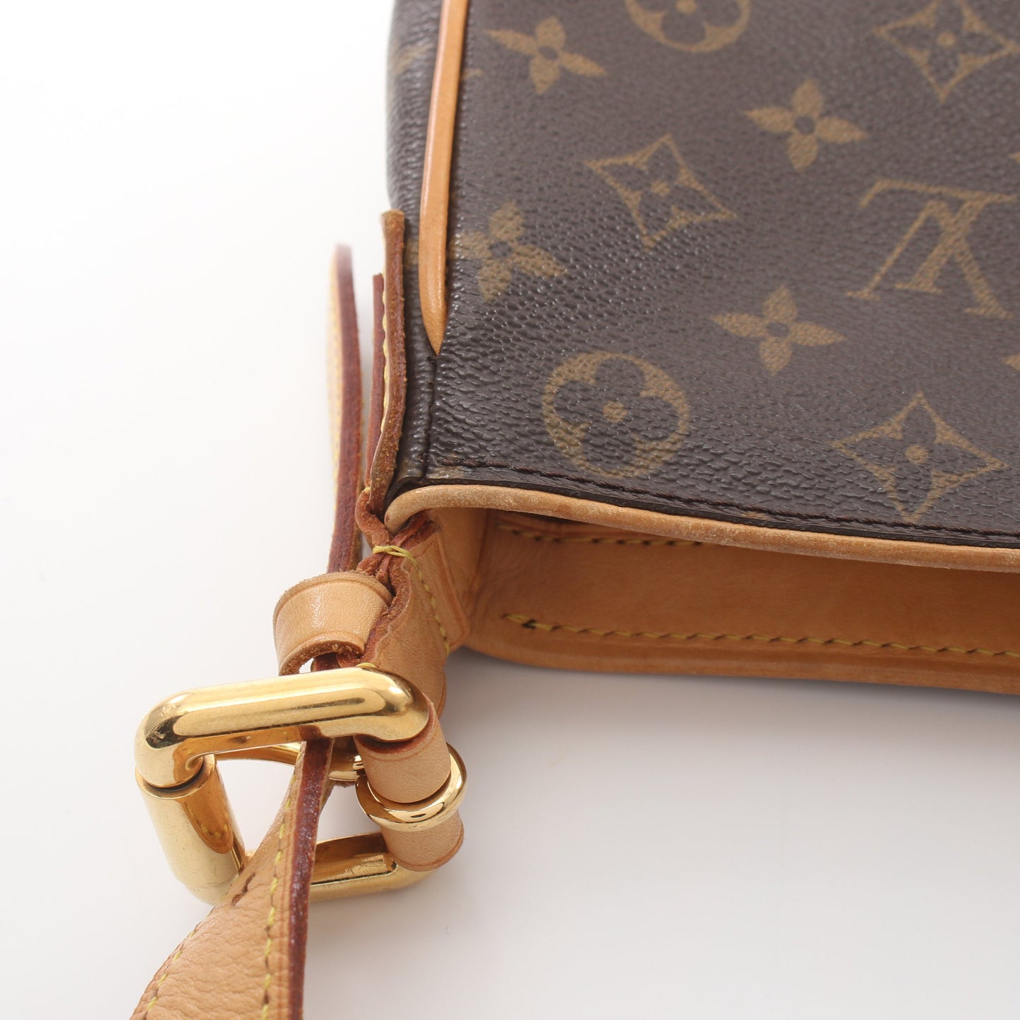 ハドソンGM モノグラム ショルダーバッグ PVC レザー ブラウン ルイヴィトン バッグ LOUIS VUITTON