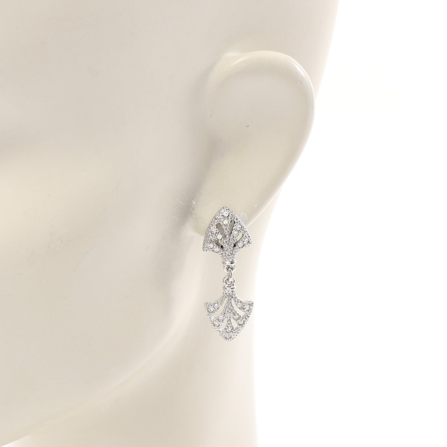 イヤリング ラインストーン シルバー クリア クリスチャンディオール アクセサリー Christian Dior