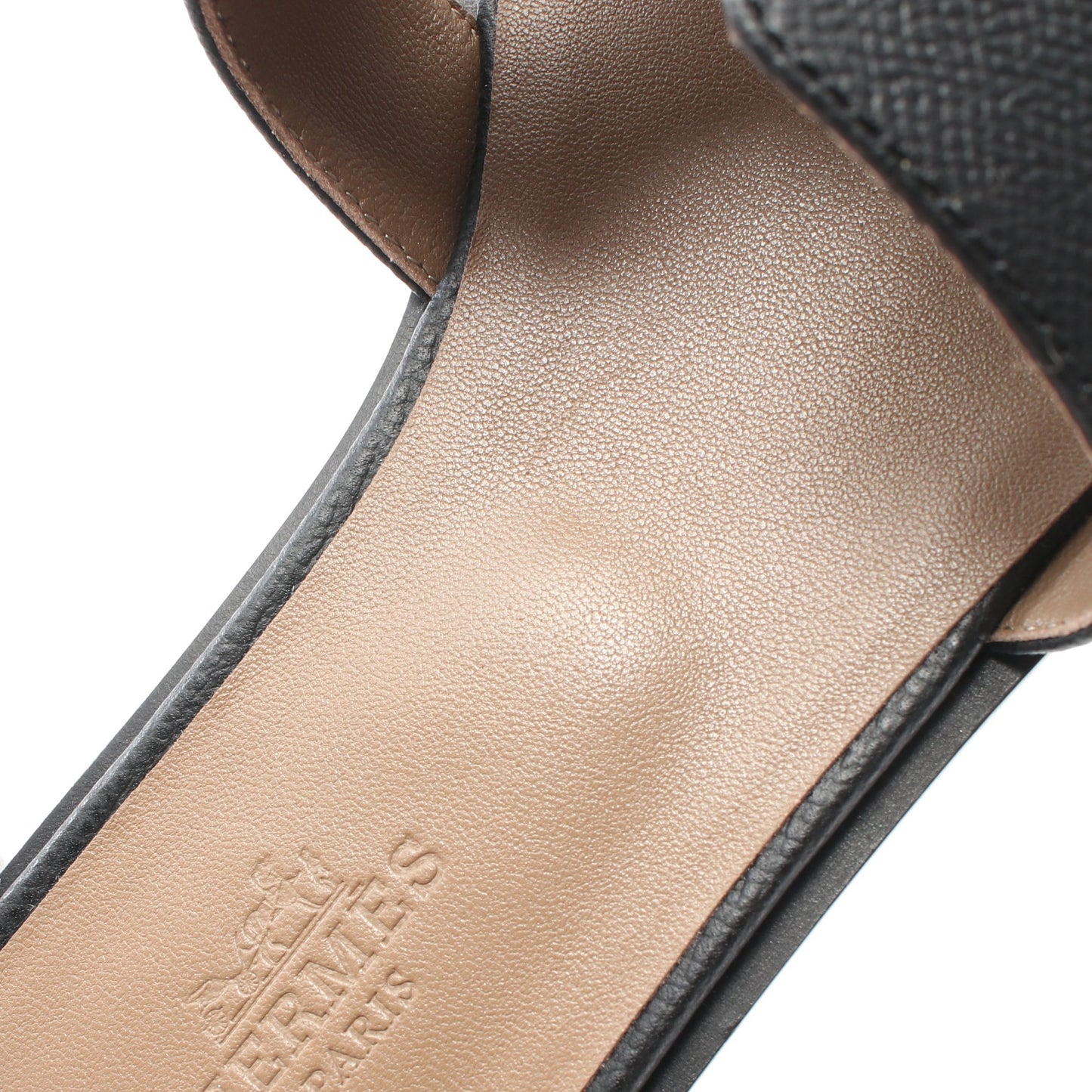 オラン サンダル レザー ブラック エルメス シューズ HERMES