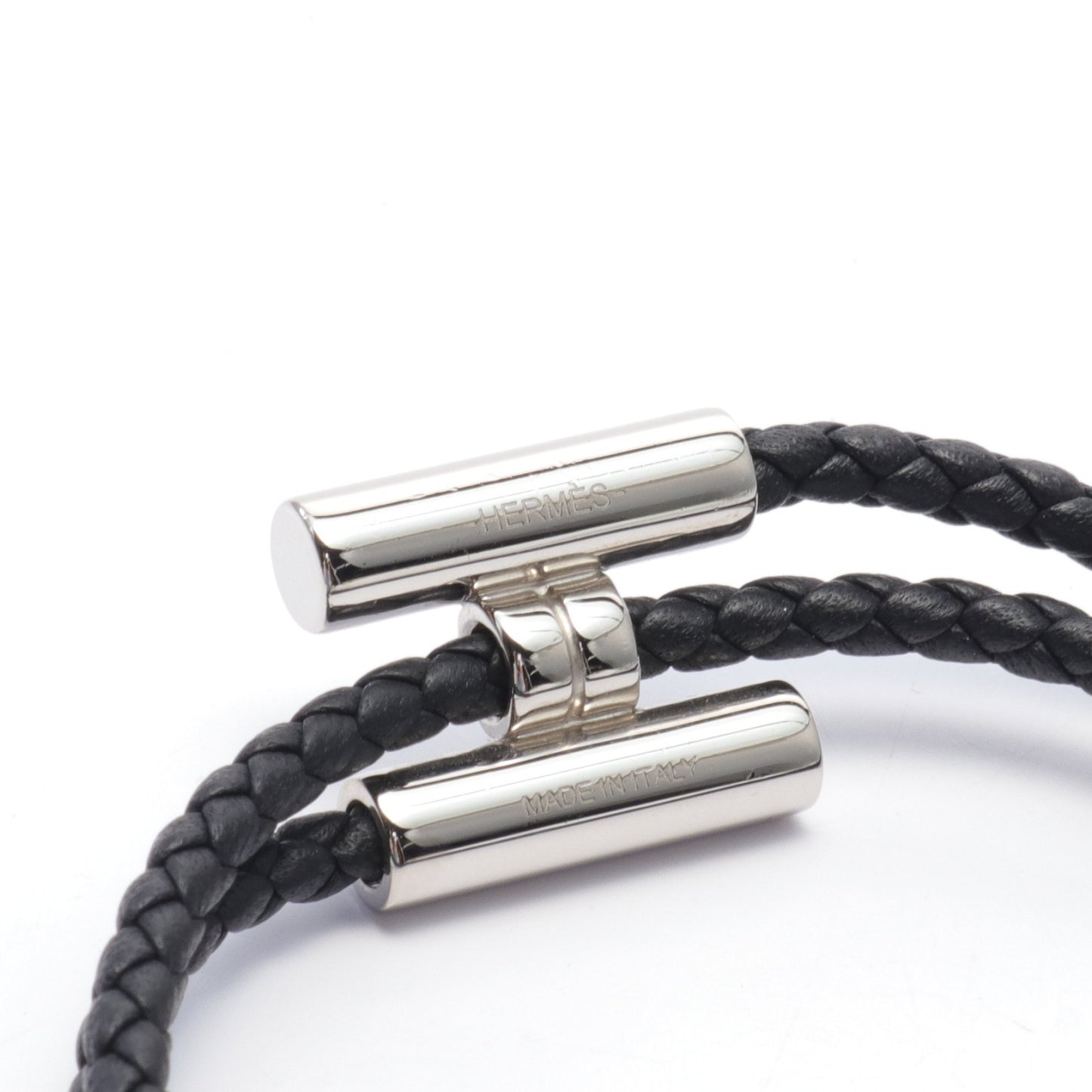 トゥルニ トレッセ ブレスレット ヴォースイフト ブラック シルバー エルメス アクセサリー HERMES