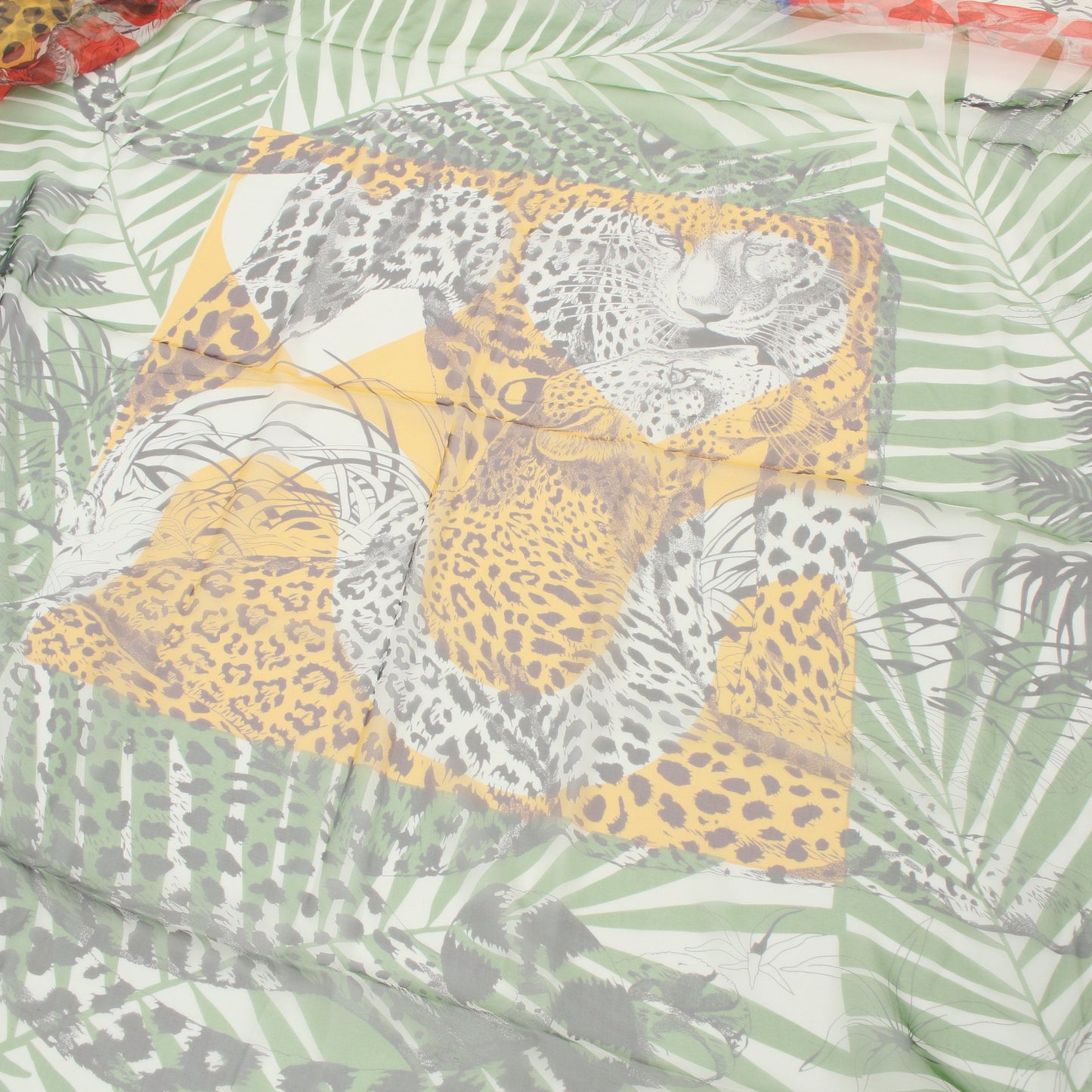 ショールカレ140 シルクモスリンショール Jungle Love au Tampon スカーフ シルク マルチカラー エルメス 財布・小物 HERMES