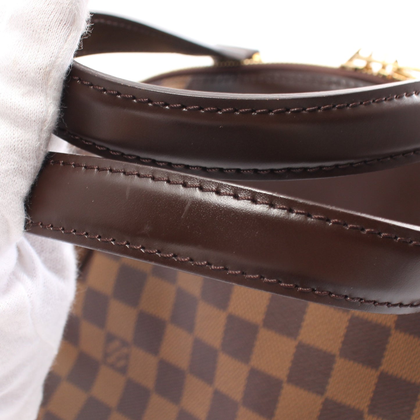 ヴェローナPM ダミエエベヌ ショルダーバッグ PVC レザー ブラウン ルイヴィトン バッグ LOUIS VUITTON