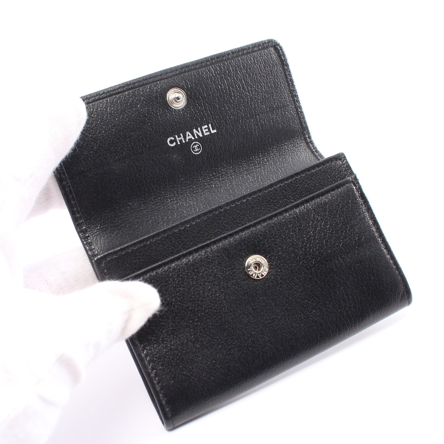 カメリア ココマーク コインケース カードケース レザー ブラック シャネル 財布・小物 CHANEL