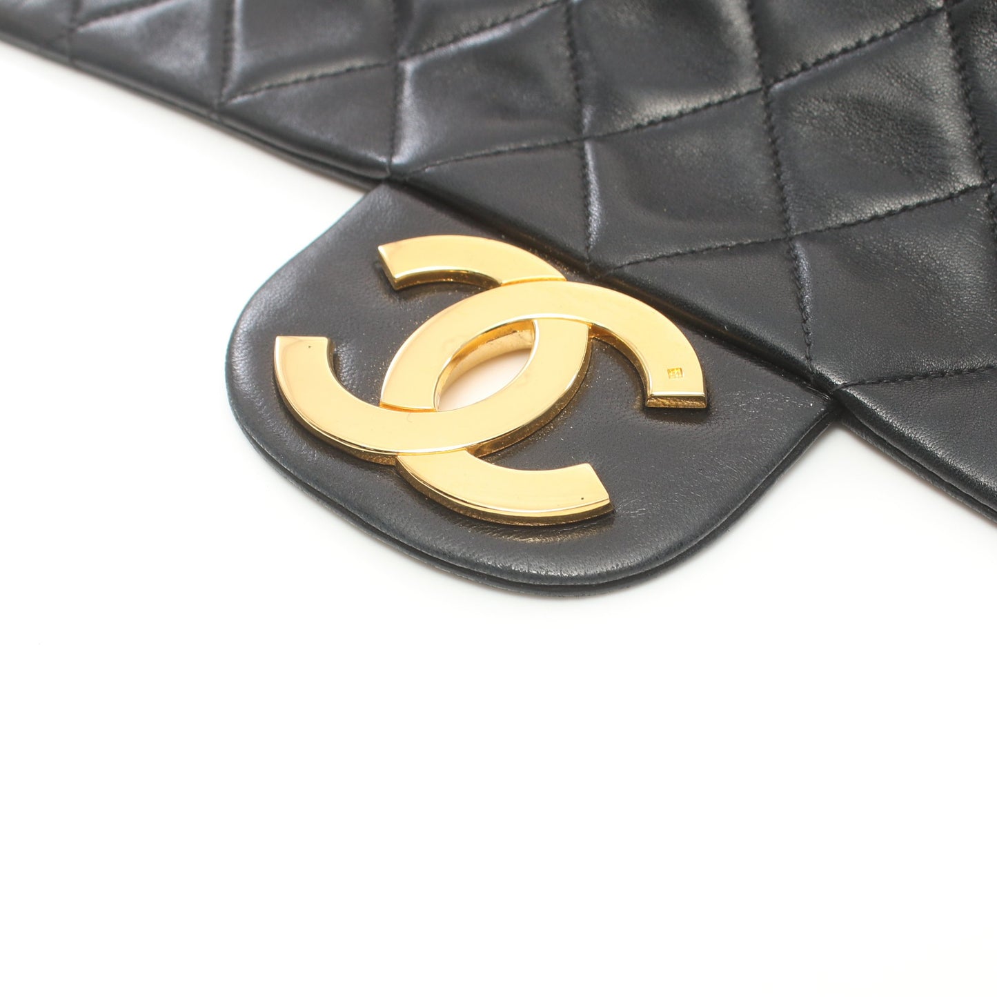 デカマトラッセ34 Wチェーンショルダーバッグ ラムスキン ブラック ゴールド金具 シャネル バッグ CHANEL