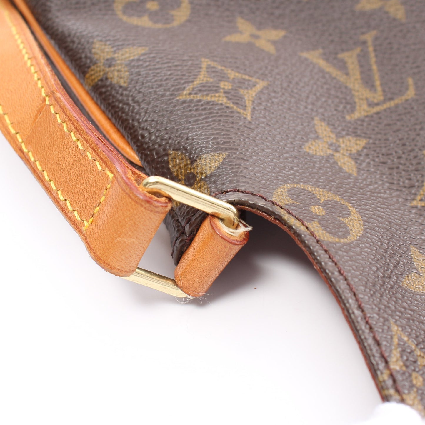 ミュゼットサルサ ショートストラップ モノグラム ショルダーバッグ PVC レザー ブラウン ルイヴィトン バッグ LOUIS VUITTON