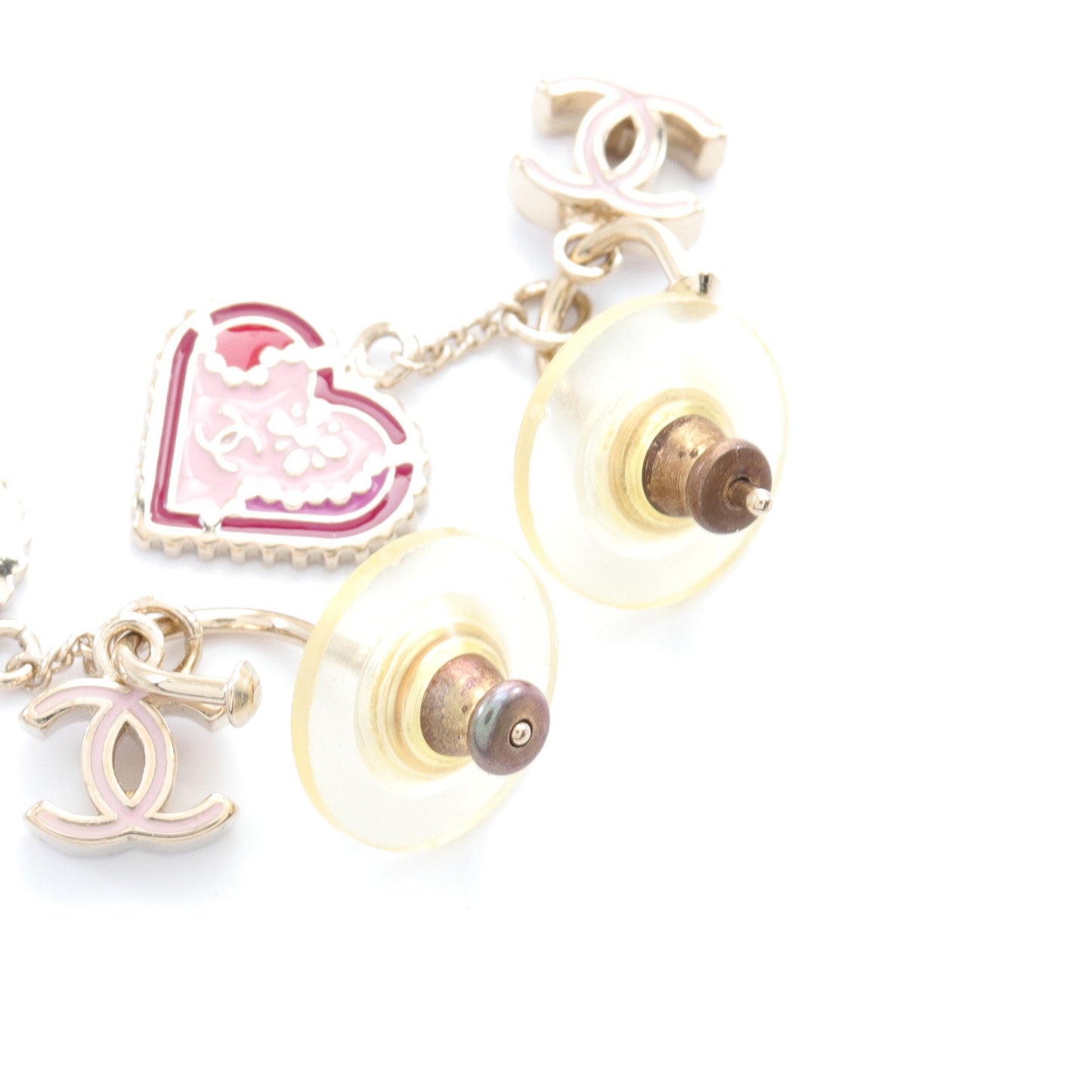 ココマーク ピアス ハート シルバー ピンク ピンクパープル 05P シャネル アクセサリー CHANEL