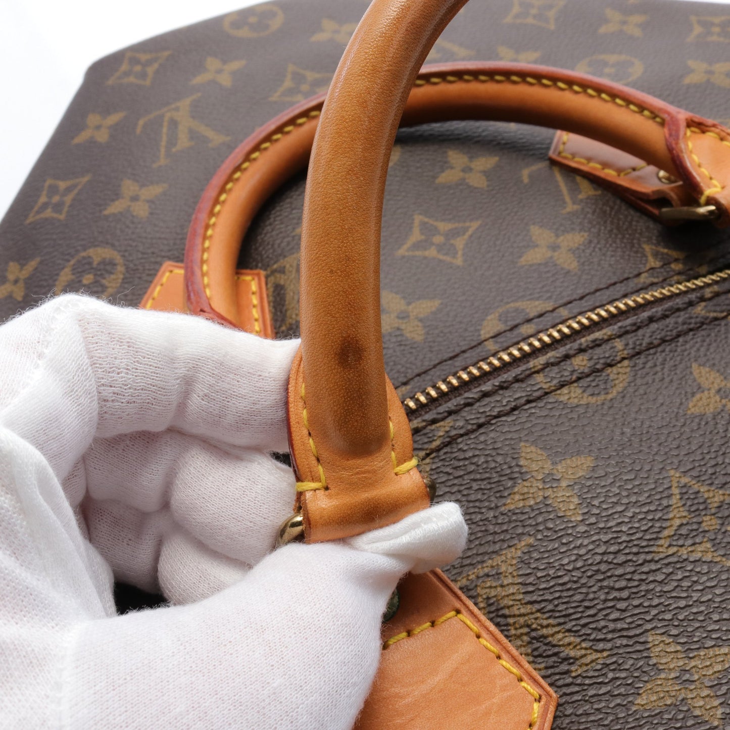 スピーディ35 モノグラム ハンドバッグ PVC レザー ブラウン ルイヴィトン バッグ LOUIS VUITTON