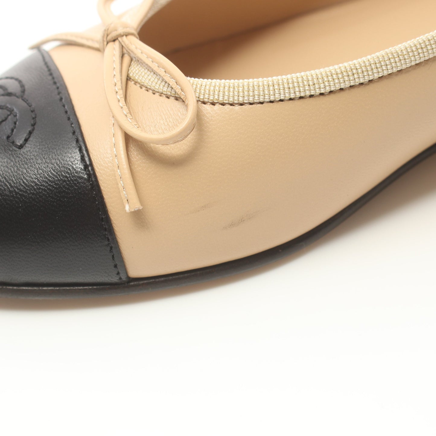 BALLERINA バレリーナ バレエシューズ ラムスキン ベージュ ブラック シャネル シューズ CHANEL