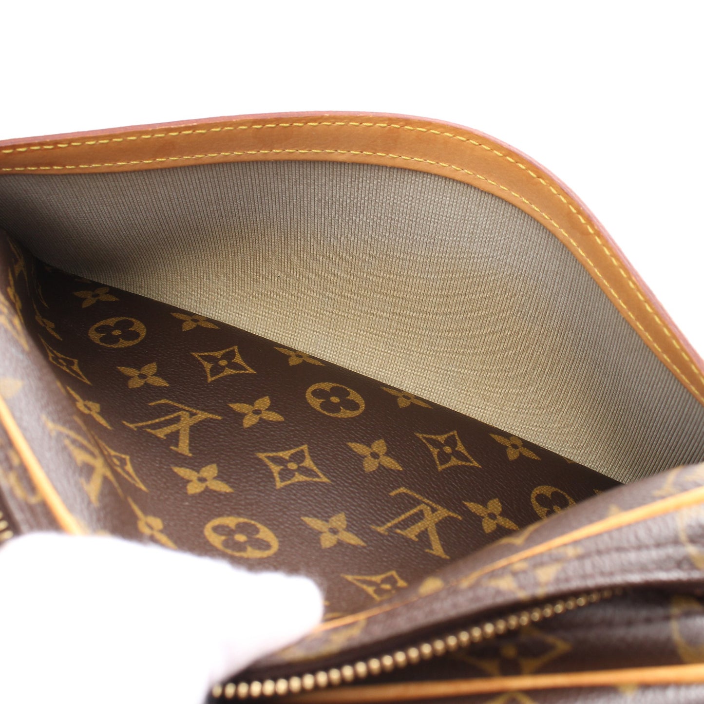 リポーターPM モノグラム ショルダーバッグ PVC レザー ブラウン ルイヴィトン バッグ LOUIS VUITTON