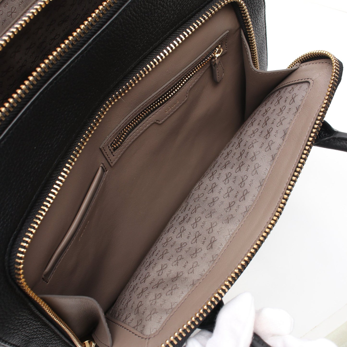 マキシジップ トップハンドル ハンドバッグ レザー ブラック 2WAY アニヤハインドマーチ バッグ ANYA HINDMARCH