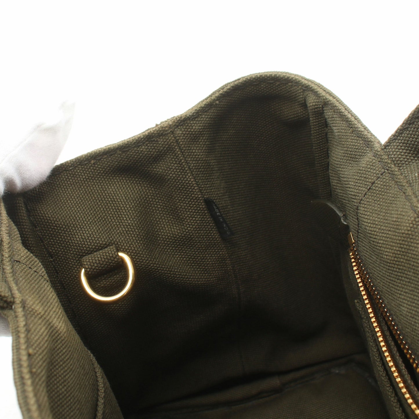 CANAPA カナパ ハンドバッグ トートバッグ キャンバス カーキグリーン 2WAY プラダ バッグ PRADA