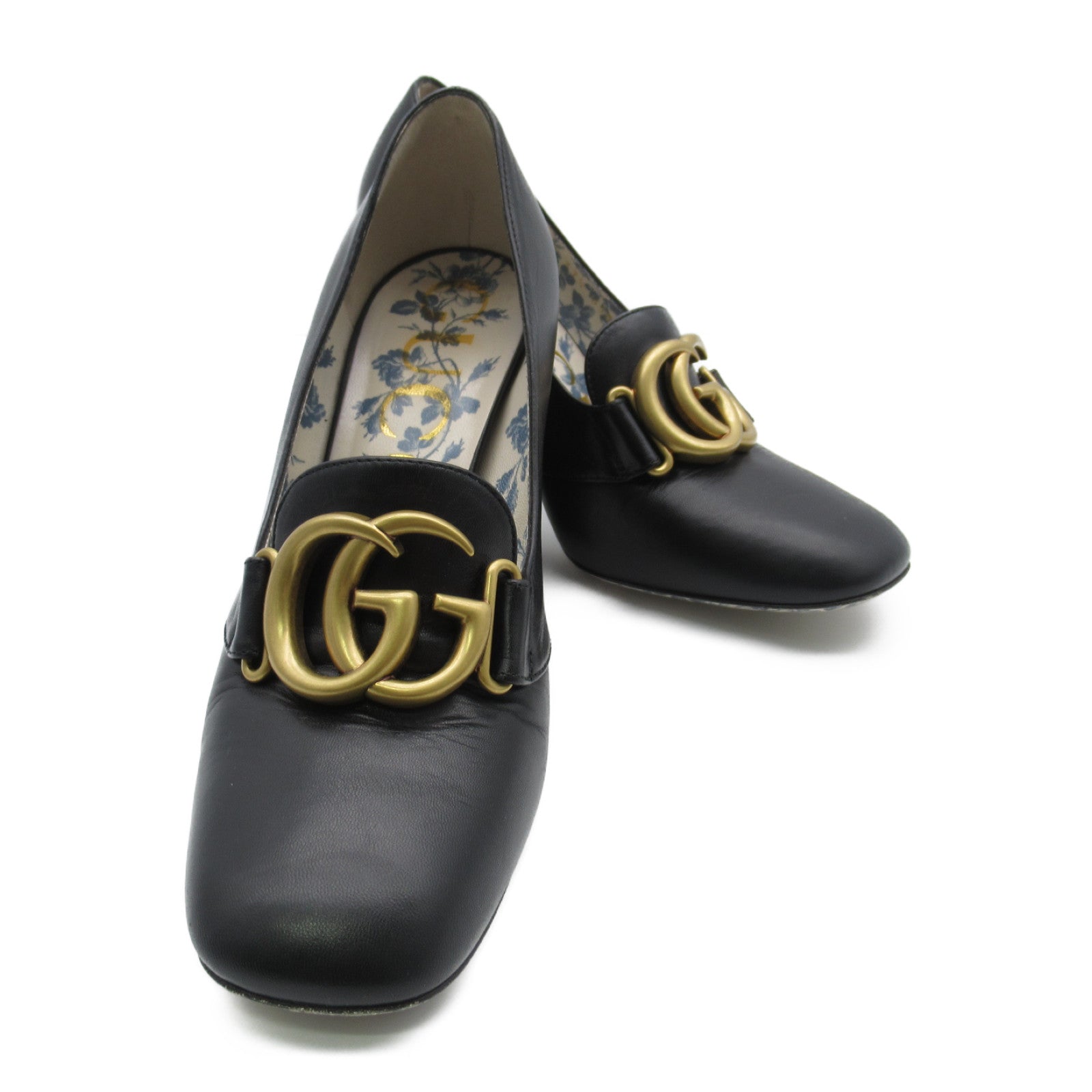 Gucci GGマーモント タッセル スエード ヒール パンプス 408208 ブラウン 36 (205328 main image 1