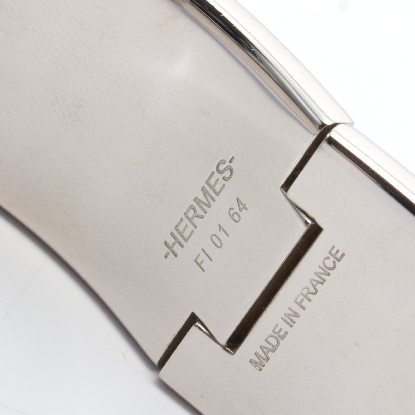 クリッククラックGM バングル エナメル シルバー オレンジ エルメス アクセサリー HERMES