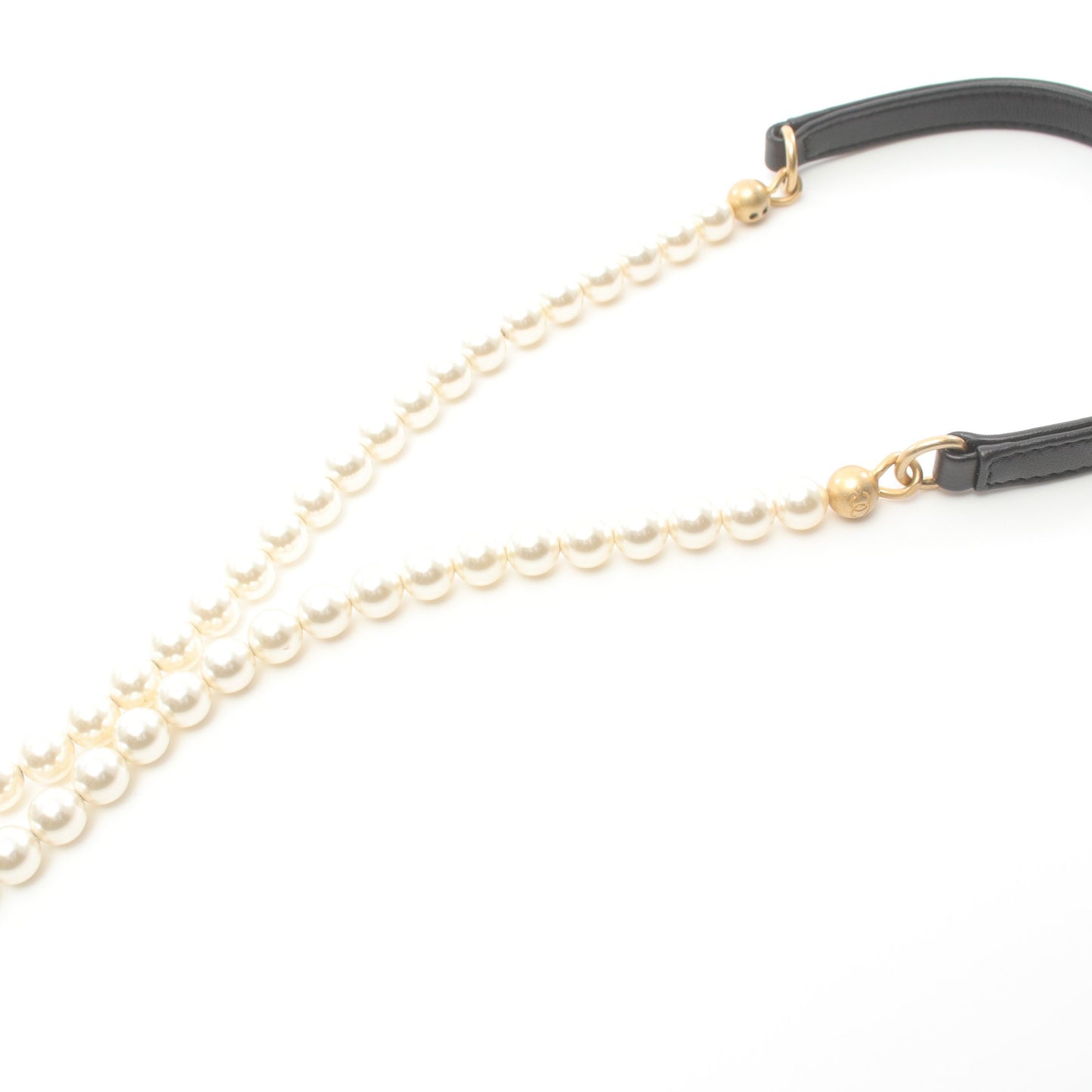 マトラッセ パール チェーンショルダーバッグ レザー ブラック ゴールド金具 巾着 シャネル バッグ CHANEL