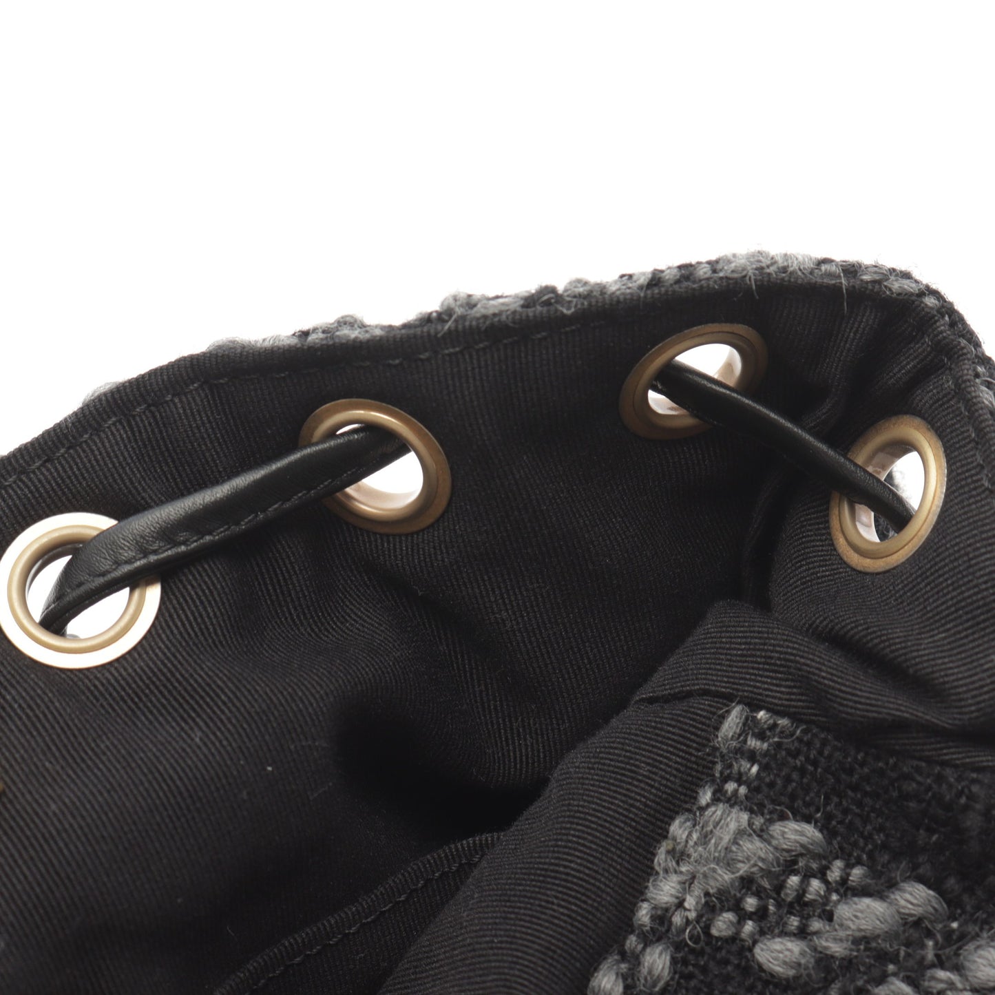 ココマーク バックパック リュックサック ツイード ブラック グレー ゴールド金具 シャネル バッグ CHANEL