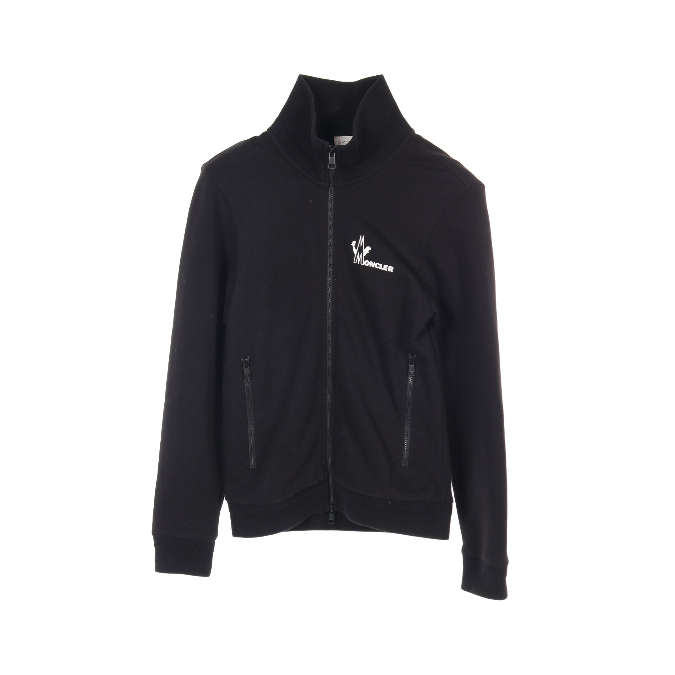 スウェット トラックジャケット ロゴプリント コットン ブラック