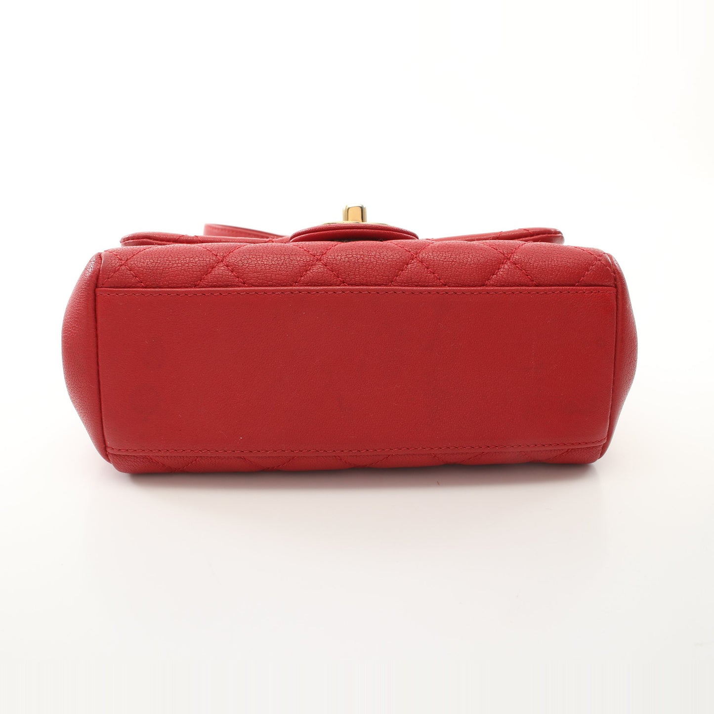 マトラッセ チェーンハンドバッグ レザー レッド ゴールド金具 2WAY シャネル バッグ CHANEL