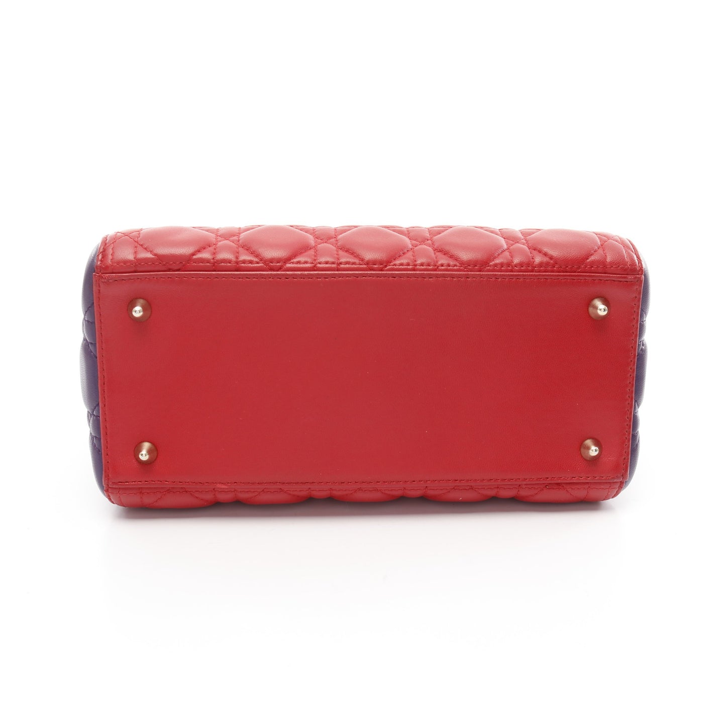 LADY DIOR レディディオール カナージュ ハンドバッグ レザー レッド パープル ボルドー 2WAY クリスチャンディオール バッグ Christian Dior