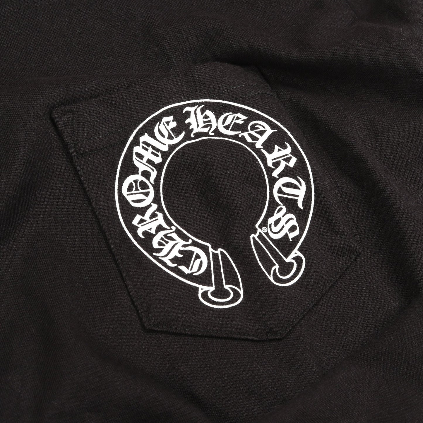CHプラスプリント ポケット Tシャツ クルーネック コットン ブラック クロムハーツ トップス Chrome Hearts