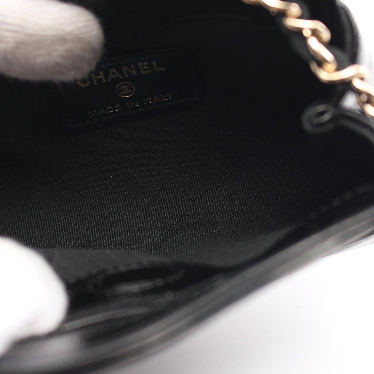 チェーン クラッチ チェーンショルダーバッグ レザー ブラック ゴールド金具 シャネル バッグ CHANEL