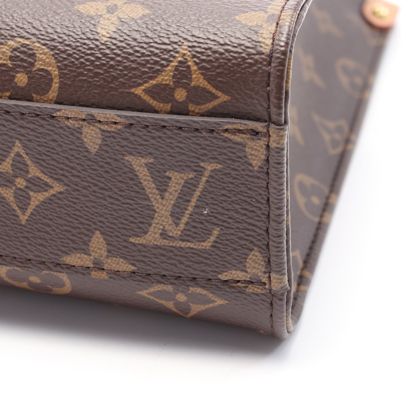 サックプラ BB ハンドバッグ PVC レザー ブラウン 2WAY ルイヴィトン バッグ LOUIS VUITTON