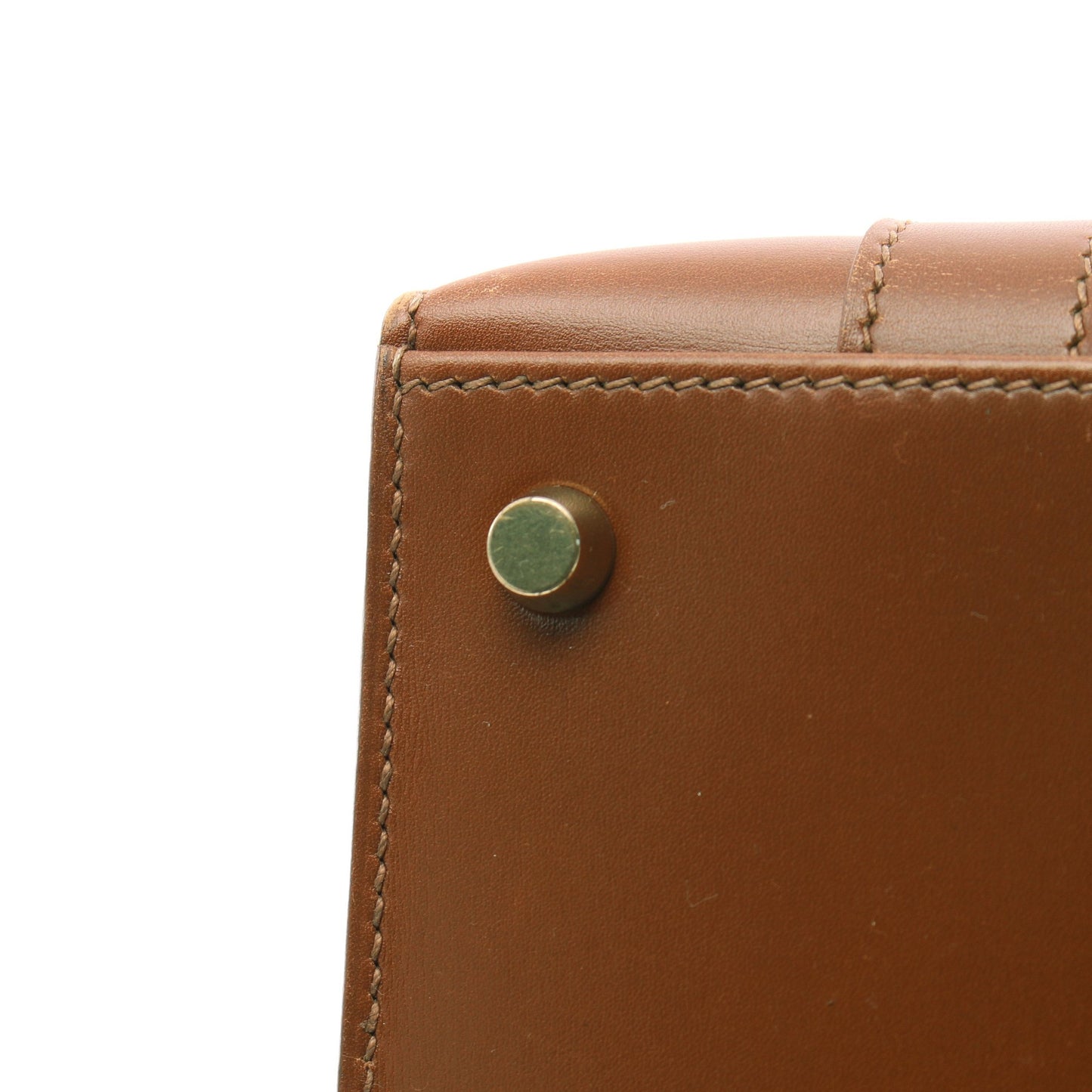 ドラッグ37 コニャック ハンドバッグ ボックスカーフ ブラウン ゴールド金具 □E刻印 エルメス バッグ HERMES