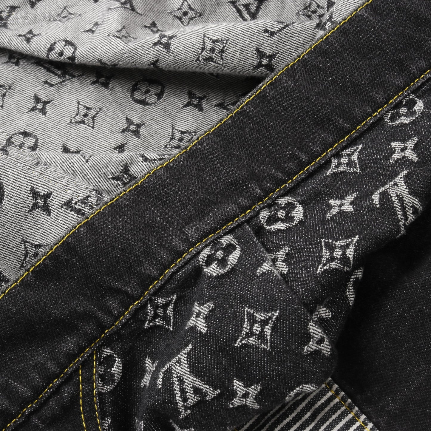 LOUIS VUITTON × NIGO モノグラムクレイジー デニムジャケット コットン ブラック グレー ルイヴィトン アウター LOUIS VUITTON