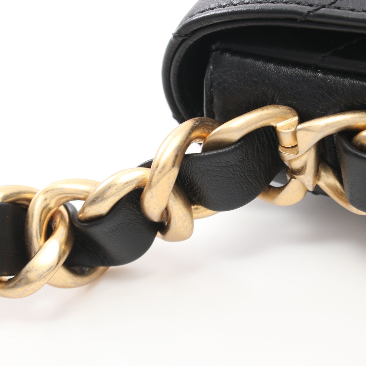 マトラッセ スモール フラップ チェーンショルダーバッグ ラムスキン ブラック ゴールド金具 シャネル バッグ CHANEL