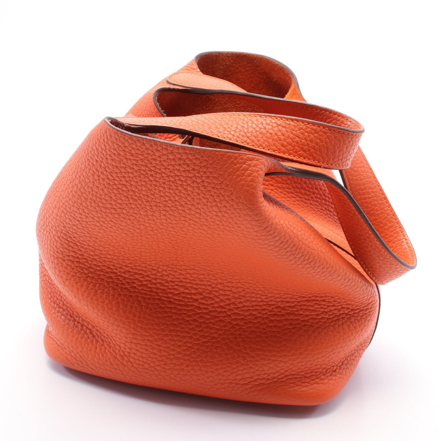 ピコタンロックPM ハンドバッグ トリヨンクレマンス オレンジ シルバー金具 T刻印 エルメス バッグ HERMES