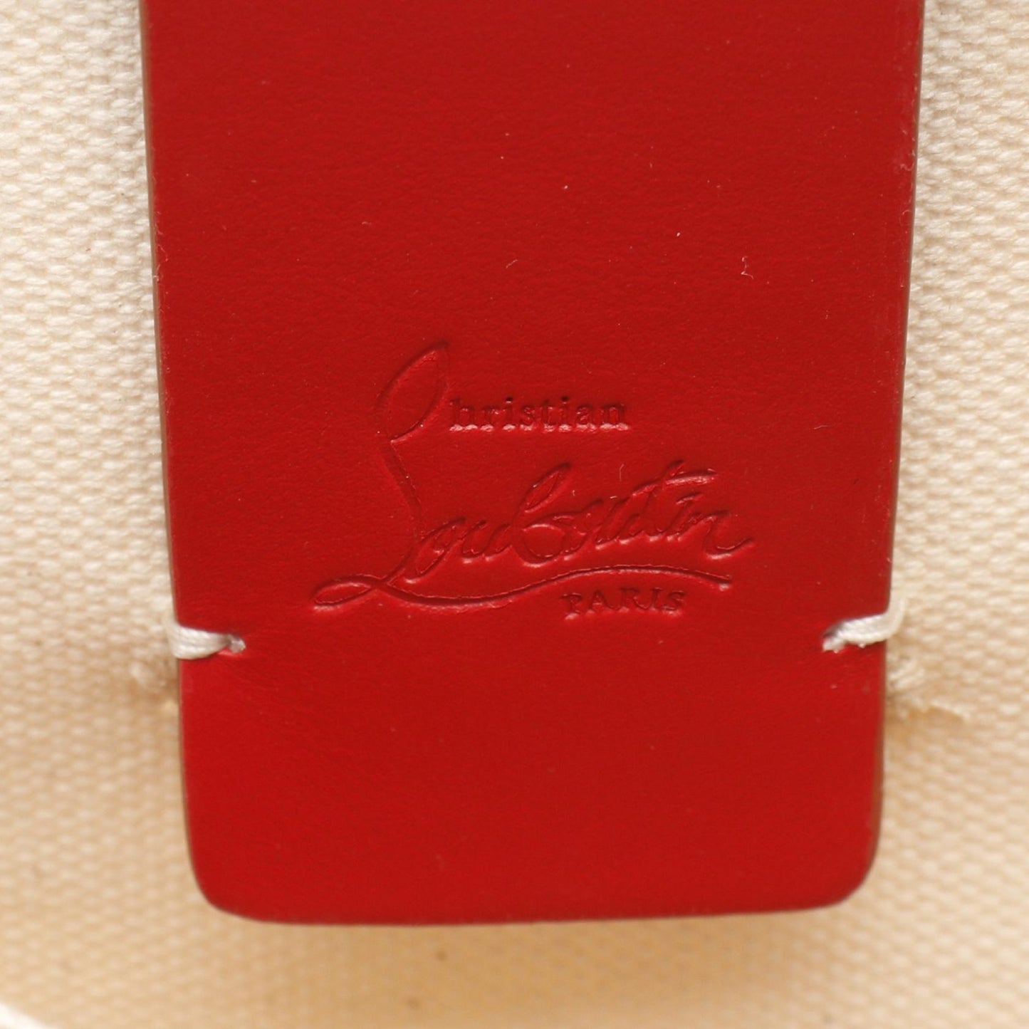 CABATA BEACH BAG SMALL ハンドバッグ トートバッグ キャンバス レザー アイボリー ブラウン マルチカラー クリスチャンルブタン バッグ Christian Louboutin